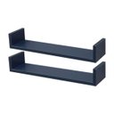 Ver imagem 1 de Kit 2 Prateleiras U 80 x 25cm azul Suporte Invisível