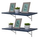 Ver imagem 2 de Kit 2 Prateleiras 80 x 25cm azul Com Mão Francesa