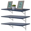Ver imagem 2 de Kit 3 Prateleiras 80 x 25cm azul Com Mão Francesa