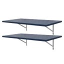 Ver imagem 2 de Kit 2 Prateleiras 80 x 30cm azul Com Mão Francesa