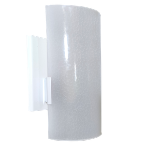 Arandela Calha de Parede C/lente de Polimero Random:liso Martelado/branco