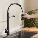Ver imagem 2 de Torneira Gourmet Acqua Metais 3017 Giratória 2 Jatos Preta para Cozinha