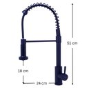 Ver imagem 6 de Torneira Gourmet Acqua Metais 3017 Giratória 2 Jatos Preta para Cozinha