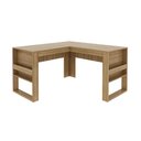 Ver imagem 1 de Mesa para Escritório 136cm em L com Detalhe Ripado Me4145 Amêndoa Tecnomobili