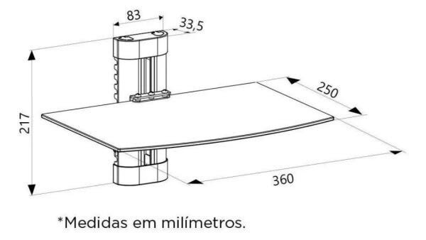 Suporte Prateleira Vidro Video Game Dvd Blu-Ray Decoder - 5