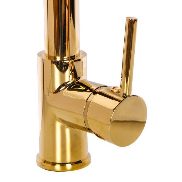 Torneira Gourmet Cozinha Monocomando Dourada 50cm com Spray - 4