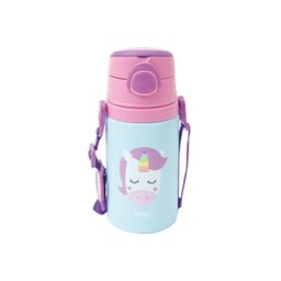 Garrafa de Alumínio com Canudo - Animal Fun - Unicórnio - Buba BUB12117 - 1