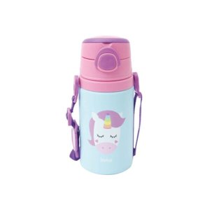 Garrafa de Alumínio com Canudo - Animal Fun - Unicórnio - Buba BUB12117