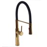 Torneira Gourmet Cozinha Monocomando Dourada Mangueira Flexível - 2