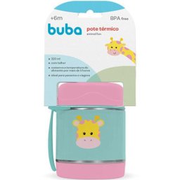 Pote Térmico Infantil Bebê Buba Animais Fun com Talher Leão Macaco Unicórnio Girafa Buba - 2