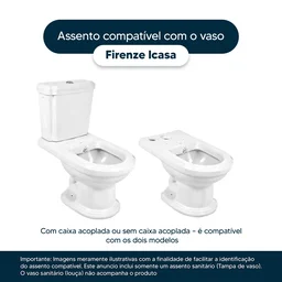 Tampa de Vaso Firenze Palha para bacia Icasa 6lpf - 4