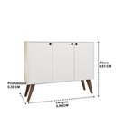 Ver imagem 4 de Balcão Aparador Buffet Retrô 3 Portas Com Pés Palito Bela Casa