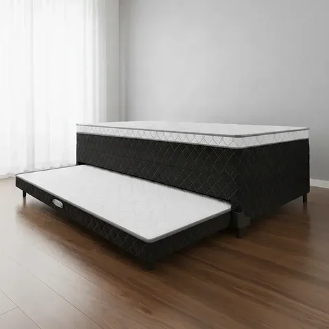 Bicama Box Conjugada de Espuma D28 e Auxiliar de Espuma Veronna Solteiro 88cm