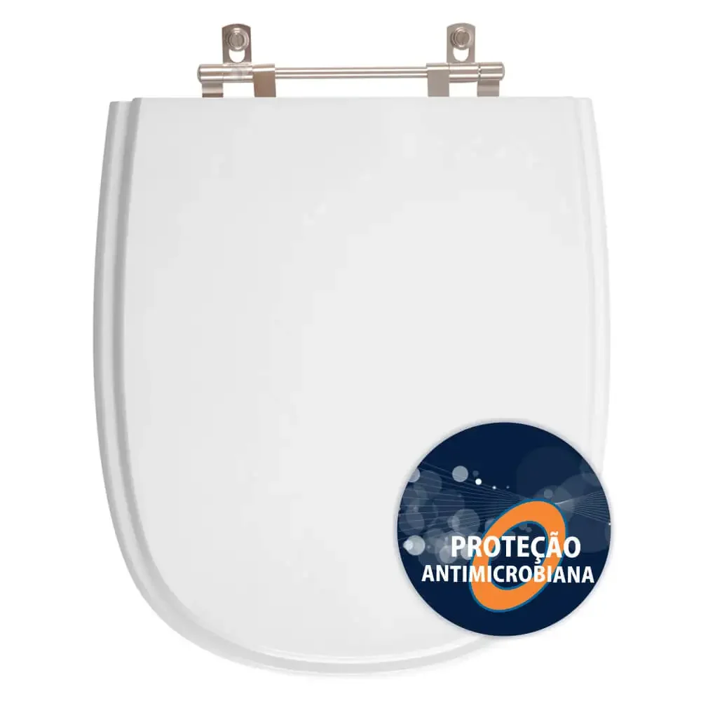 Tampa de Vaso Sanitário Poliéster Antimicrobiano Sabatini Branco para bacia Icasa - 1