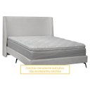 Ver imagem 7 de Kit Cabeceira e Base Cama Box Orgânica Montreal 199x219cm King Size Bouclê - Sofa Store:bouclê Cinza