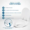 Tampa de Privada Firenze Cinza Claro para louça Icasa 6lpf - 3