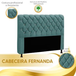 Cabeceira Estofada Fernanda 1,40 Casal Veludo - Star Confort - 5