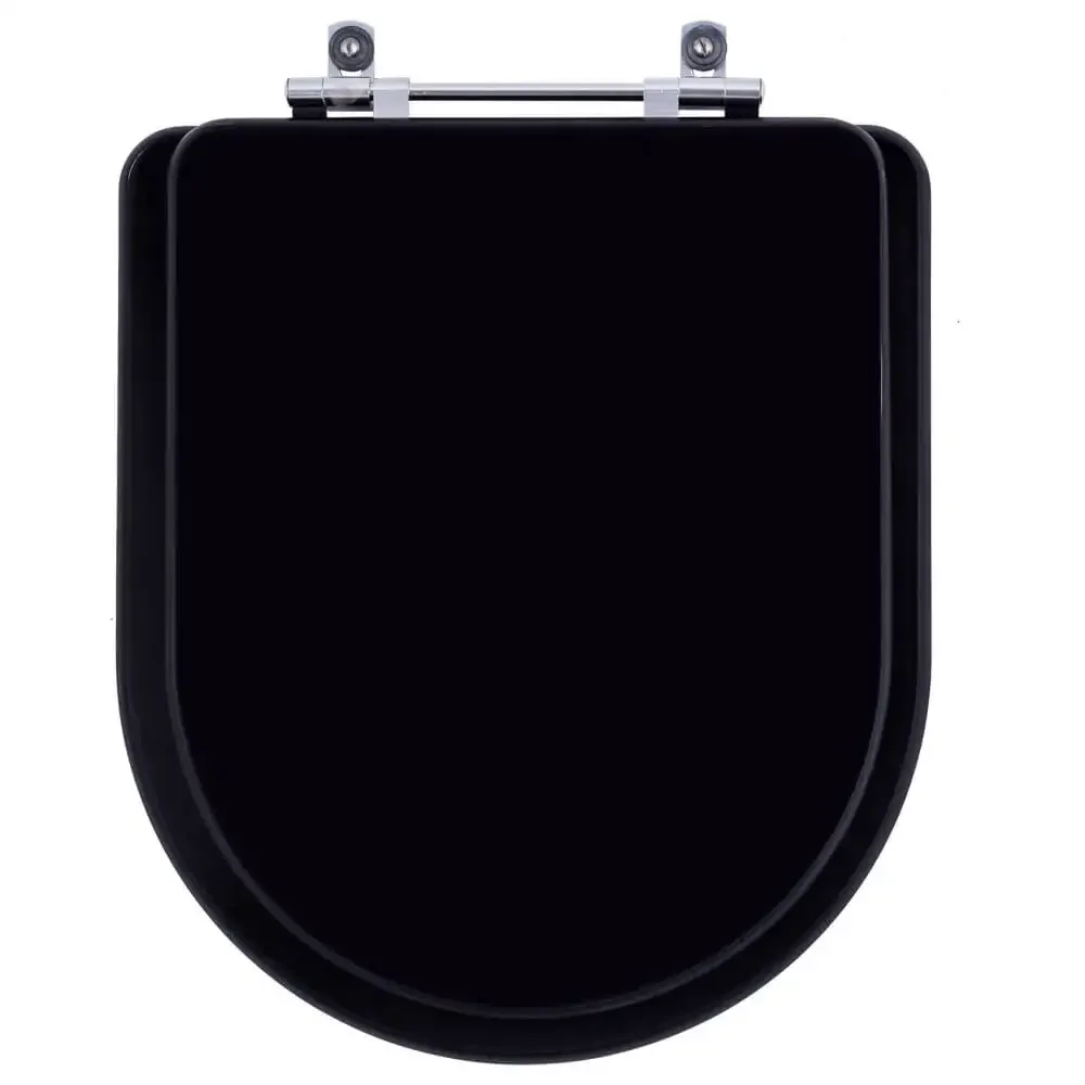 Assento Sanitário Poliéster Firenze Preto para vaso Icasa - 1