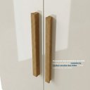 Ver imagem 6 de Guarda Roupa Casal Modulado com Espelho e Cabeceira 100% MDF Imperial Yescasa Cinamomo/Off White