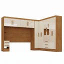 Ver imagem 2 de Guarda Roupa Casal Modulado com Espelho e Cabeceira 100% MDF Imperial Yescasa Cinamomo/Off White