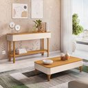 Ver imagem 2 de Mesa de Centro Liz e Aparador Fiero Off White Cinamomo - Hb Móveis
