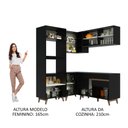 Ver imagem 6 de Armário de Cozinha Completa de Canto 332cm Preto Reims Madesa 01