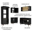 Ver imagem 5 de Armário de Cozinha Completa de Canto 332cm Preto Reims Madesa 01