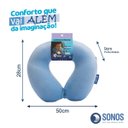Ver imagem 2 de Almofada de Pescoço Sonos Infantil para Viagem e Descanso - Azul Claro