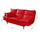 Ver imagem 7 de Sofá Cama Vancouver Suede 3 Lugares Vermelho 373 Império Estofados