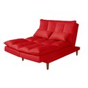 Ver imagem 3 de Sofá Cama Vancouver Suede 3 Lugares Vermelho 373 Império Estofados