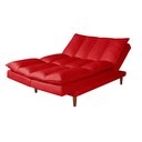 Ver imagem 2 de Sofá Cama Vancouver Suede 3 Lugares Vermelho 373 Império Estofados