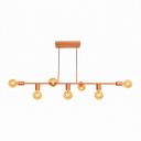 Ver imagem 1 de Pendente Ciciliano Aluminio Teto e27 7 Luzes Lumini Lab - Rose Gold