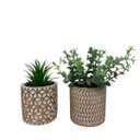 Ver imagem 2 de Conjunto de dois vasos de cimento com rose gold