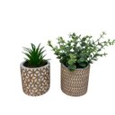 Ver imagem 1 de Conjunto de dois vasos de cimento com rose gold