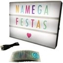 Ver imagem 2 de Quadro Letreiro de Cinema Luminoso 30x23cm Light Box - Preto - Letras Coloridas