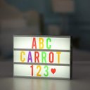 Ver imagem 1 de Quadro Letreiro de Cinema Luminoso 30x23cm Light Box - Preto - Letras Coloridas