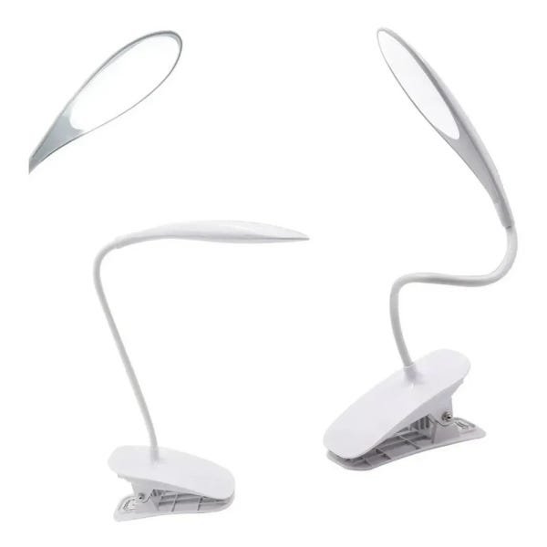 Luminária Mesa LED Abajur Recarregavel Dobravel Clip Cozinha Flex Touch - 3