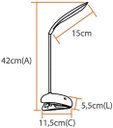 Ver imagem 5 de Luminária Mesa Led Ler Estante Cabeceira Manicure Maquiagem GARRA