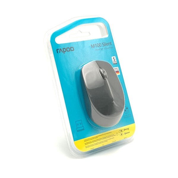 Mouse Rapoo M100 Silent, Wireless 2.4 GHz, Bluetooth, 1000 DPI, Clique Silencioso, Preto - RA009 - 9
