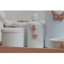 Ver imagem 6 de Kit Higiene Bebê Porcelana Térmica Bandeja Banho Borboleta - Rose