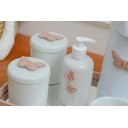 Ver imagem 4 de Kit Higiene Bebê Porcelana Térmica Bandeja Banho Borboleta - Rose
