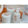 Kit Higiene Bebê Porcelana Térmica Bandeja Banho Borboleta - Rose - 4