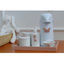 Ver imagem 5 de Kit Higiene Bebê Porcelana Térmica Bandeja Banho Borboleta - Rose