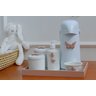 Kit Higiene Bebê Porcelana Térmica Bandeja Banho Borboleta - Rose - 5