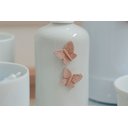 Ver imagem 3 de Kit Higiene Bebê Porcelana Térmica Bandeja Banho Borboleta - Rose