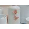 Kit Higiene Bebê Porcelana Térmica Bandeja Banho Borboleta - Rose - 3