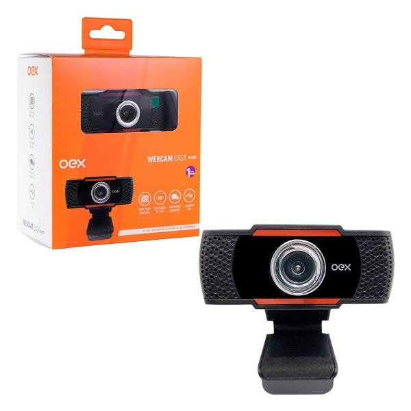 Webcam Oex Easy W200, USB 2.0/P2 (3.5Mm), 720P(30Fps), Microfone Embutido, Preto