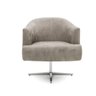Poltrona Giratória Herval Roma, Veludo Marrom Claro - 3