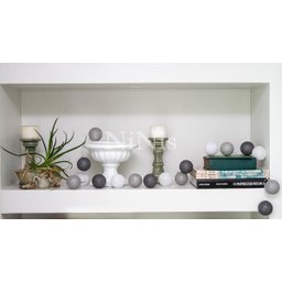 Cordão de Luz Tons de Cinza - Luminária Fio de Luz 20 Leds - 2