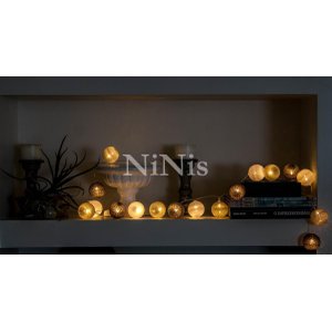 Cordão de Luz Tons de Cinza - Luminária Fio de Luz 20 Leds
